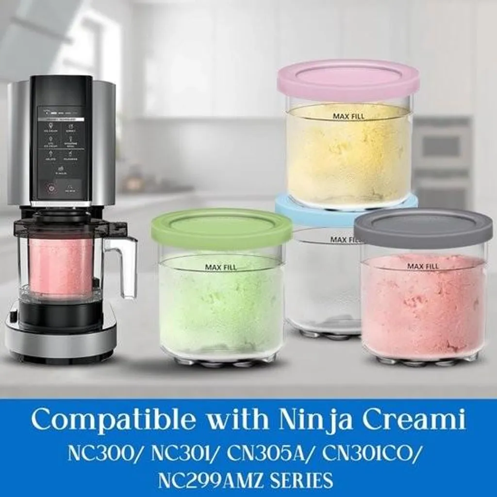 Contenitori Ricambio Per Ninja Creami Deluxe OVRRCSME - Confezione Da 4