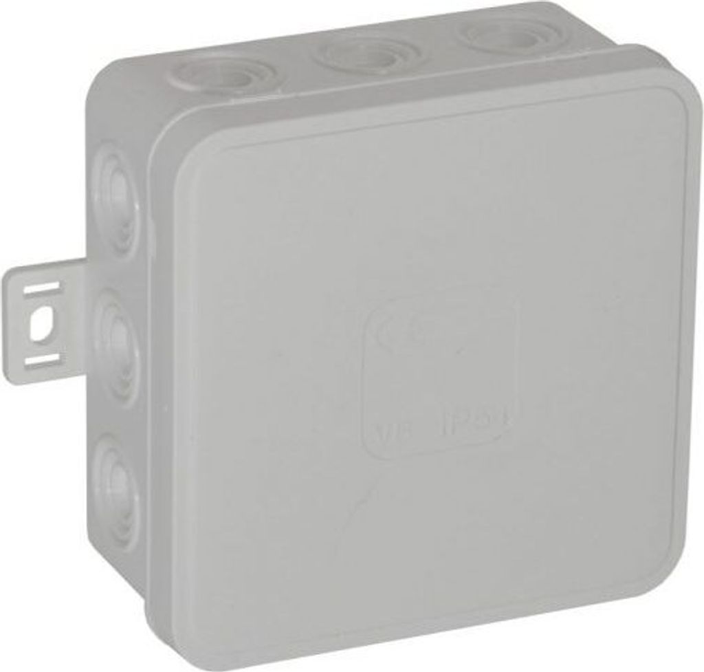 Aufputzdose, hermetisch IP54, weiß, aufschnappbar, 80x85x41 Produktbild 