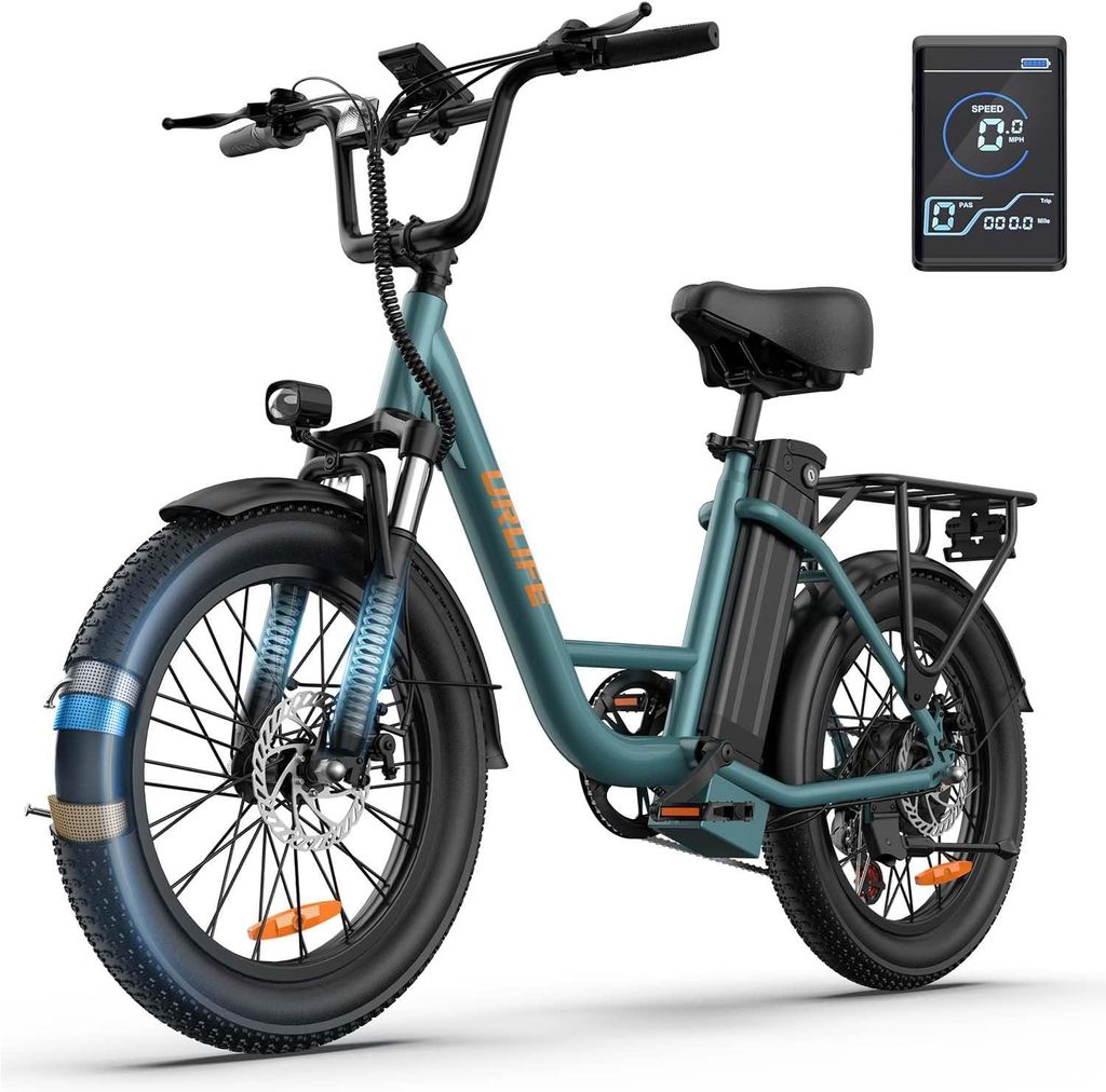 Klapprad City E-Bike Elektrofahrrad mit 20 Zoll, 36V 13Ah Lithium-Akku für Lange Reichweite bis 100KM, All-Terrain Ebike Herren für MTB, Pedelec ...