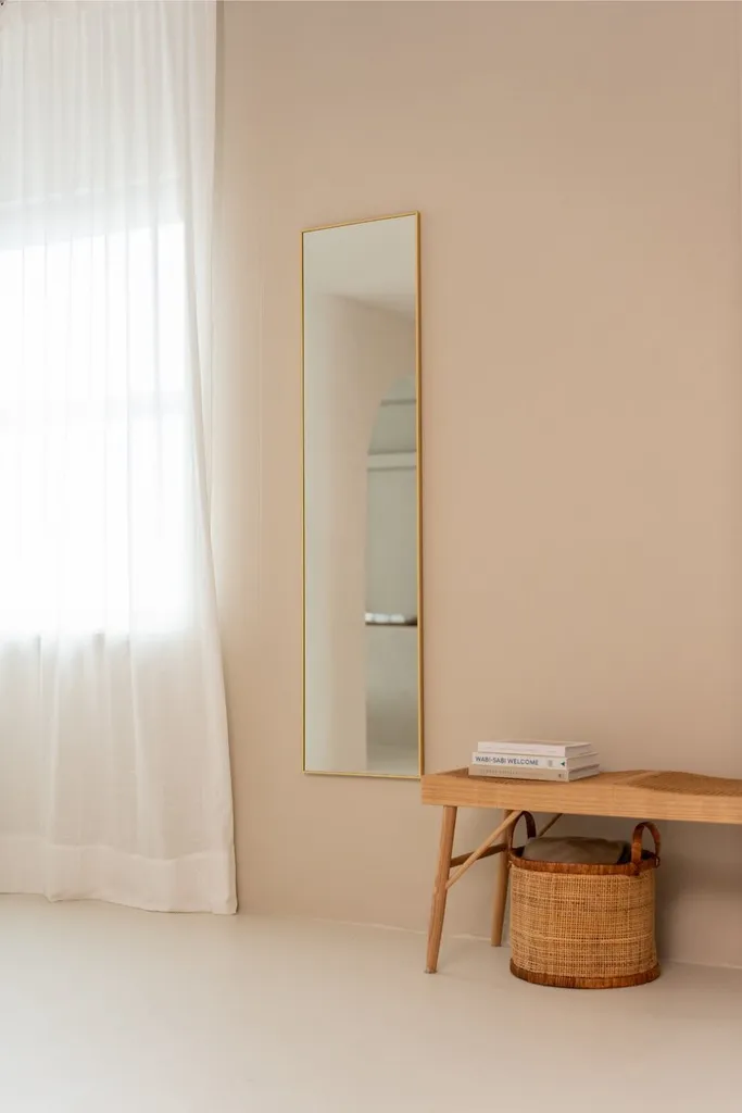 SensaHome Miroir Intégral Rectangulaire Or 39x156 cm pour Chambre - 2