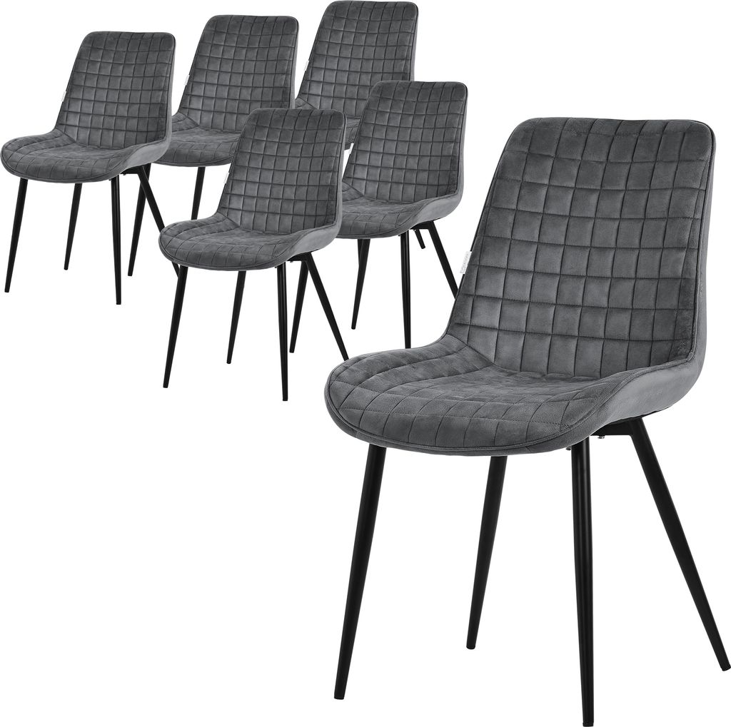 ML-Design jedálenská súprava 6 stoličiek, antracitová Obrázok produktu 