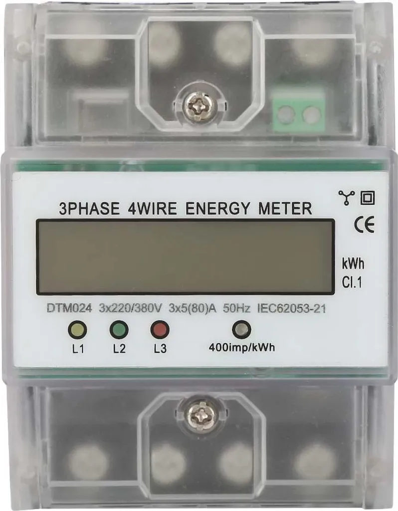 Compteur de consommation triphasée DTM024 pour tableau électrique
