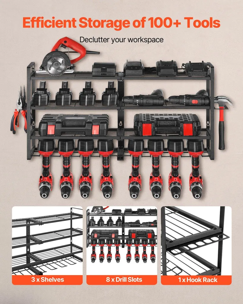 Support mural pour outils permettant de libérer votre établi - 4