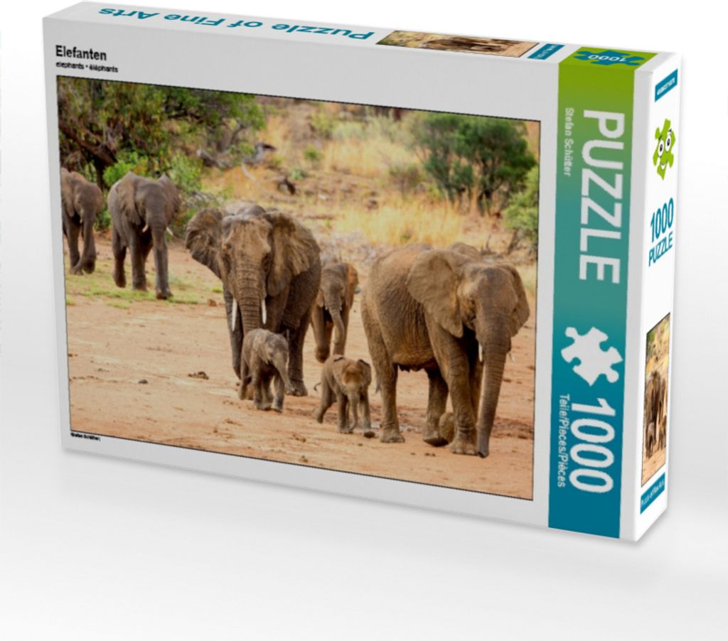 Calvendo Elefanten 1000 Teile Puzzle quer 640x480mm, Schütter Stefan; 7349708