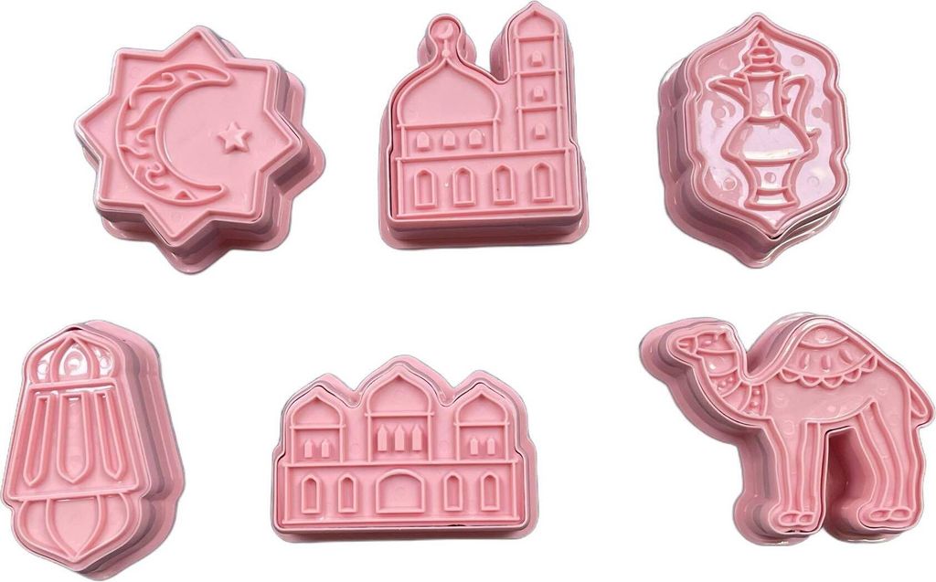 Crethink Tortenform-Set, Rosa, 6 Stück
