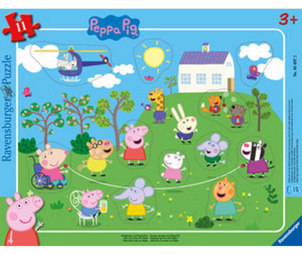 Ravensburger Kinderpuzzle 05697 - Seilspringen mit Peppa Produktbild 