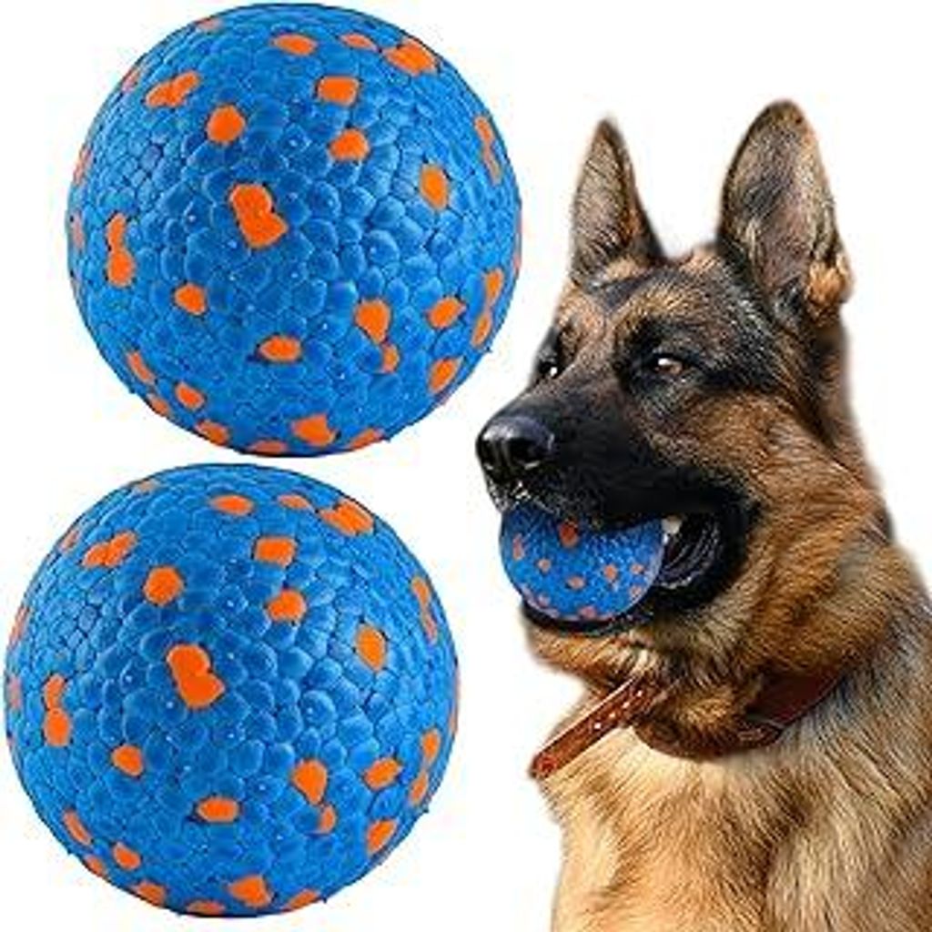 2 Stück Unzerstörbarer Hundeball, Tennisbälle Für Hunde, Die Aggressiv Kauen, Sicherer Für Das Maul, Für Große, Mittelgroße, Kleine Welpen,...