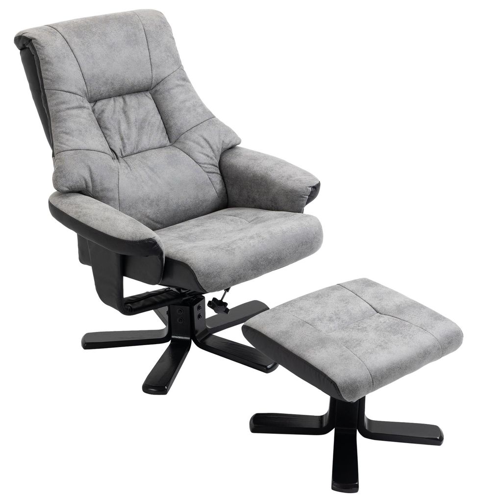 HOMCOM Relaxsessel mit Hocker, Fernsehsessel, Polstersessel Produktbild 