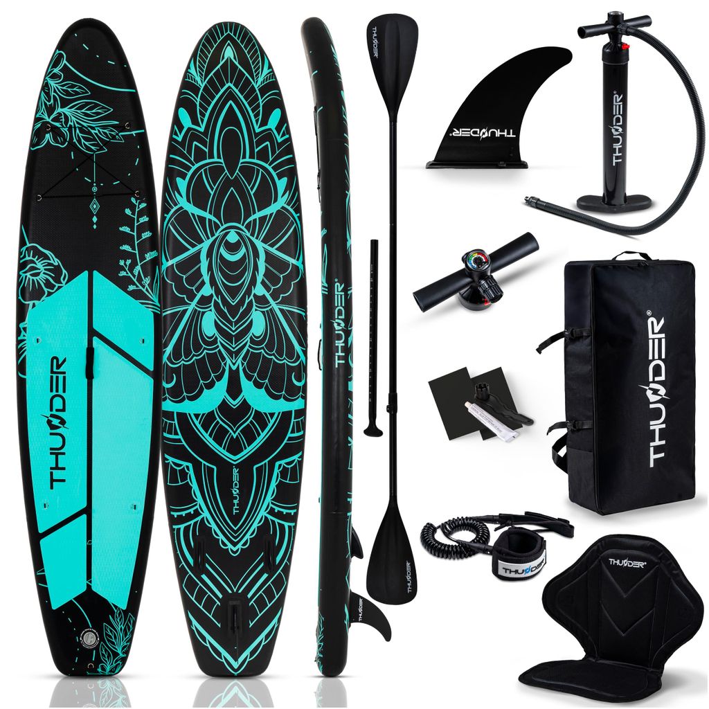 THUNDER Moth-Mint Stand Up Paddle Board 350x81x15cm Schwarz Produktbild 