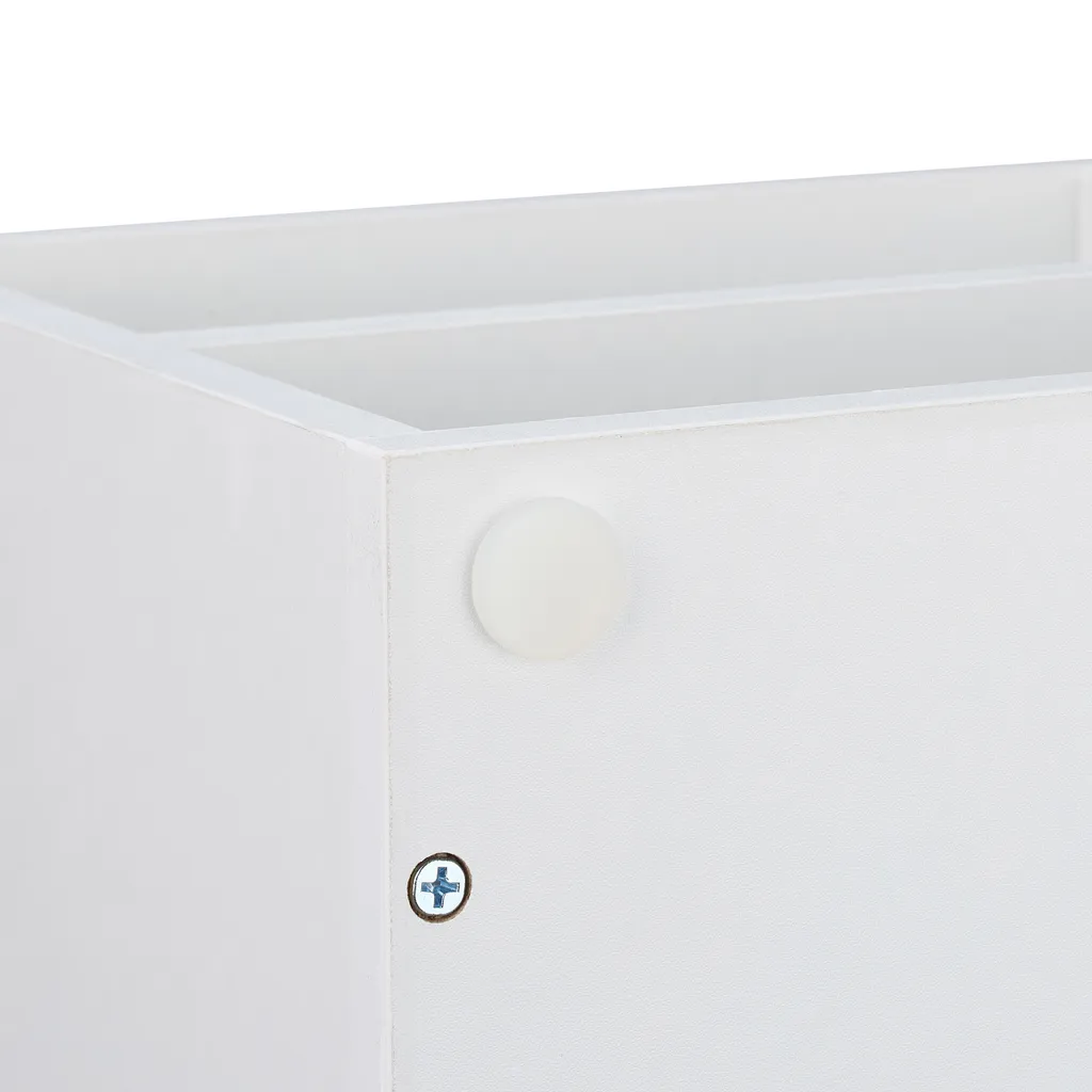 Support d'Imprimante en Bois avec Compartiments de Stockage Ajustables - 5