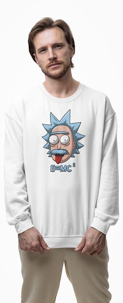 D&B Design Uni Pullover SWMO00054 Rick And Morty Weiß-Größe L