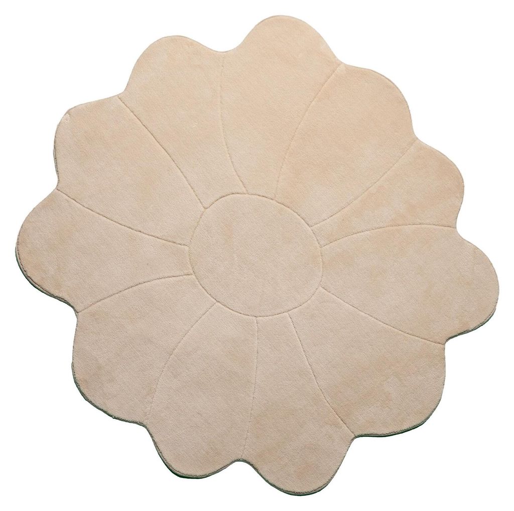 Kinderteppich Rund - Coco Blume Beige Produktbild 