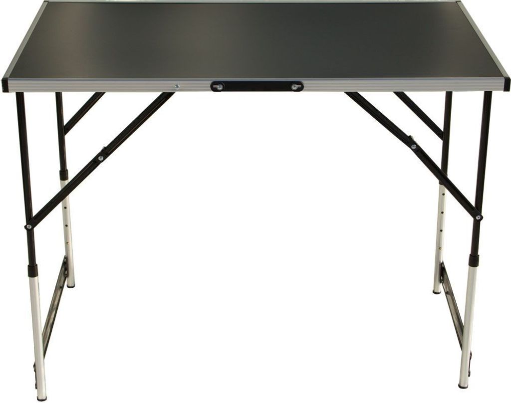 Tapeziertisch klappbar, Arbeitstisch, Mehrzwecktisch höhenverstellbar, schwarz