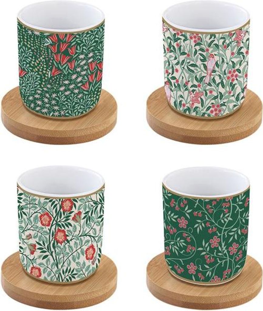 Coffret 4 Tasses Floral Fantasy Design Floral élégant Et Image du produit 