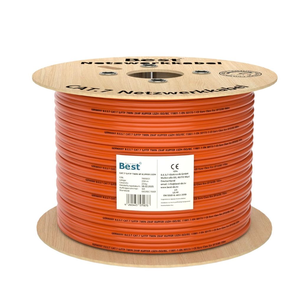 250 m Duplex CAT.7 Verlegekabel B.E.S.T. Germany Gigabit Produktbild 7