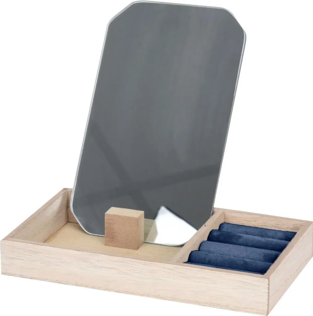 Cofanetto Portagioie Blu Scuro con Specchio | Custode dei tuoi Sogni