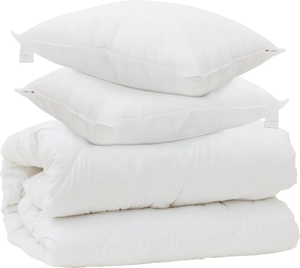 Offerta Set vidaXL Bianco Microfibra: Coperta e Cuscini Lavabili