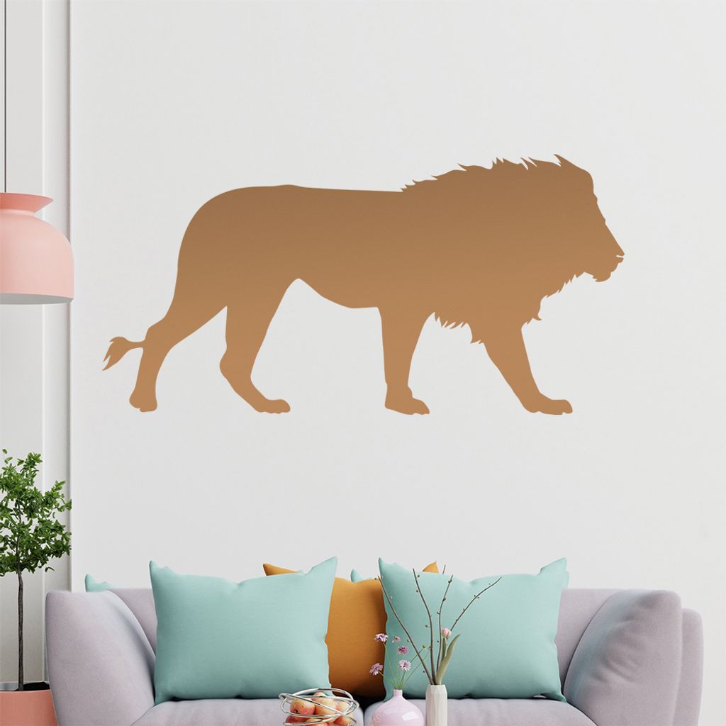 KIWISTAR Löwe Afrika Silhouette Umriss Wandtattoo in 6 Größen - Wandaufkleber Wall Sticker - Dekoration, Küche, Wohnzimmer, Schlafzimmer, Badez...