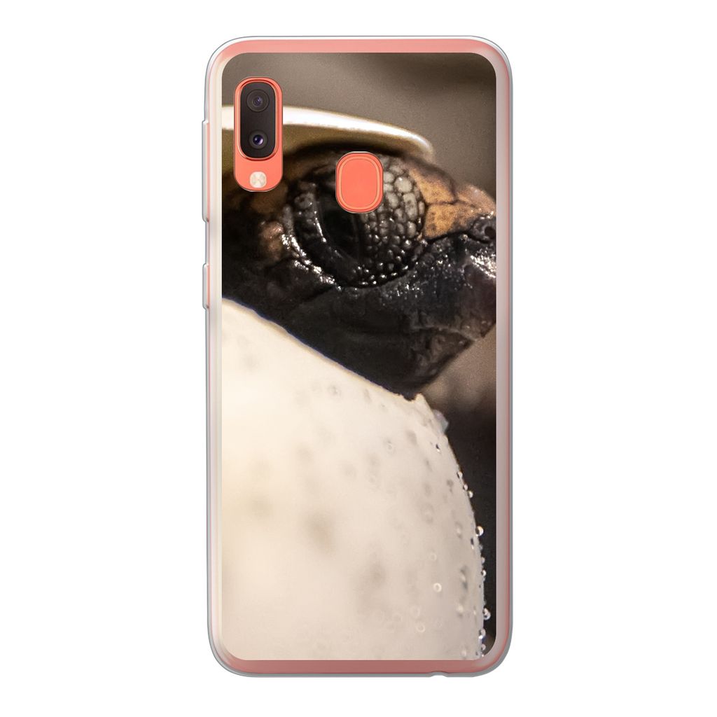 MuchoWow Handyhülle Schutzhülle Hülle für Samsung Galaxy A20e Schildkröte - Baby - Ei Silikon Softcase Handy Hülle - Abdeckung
