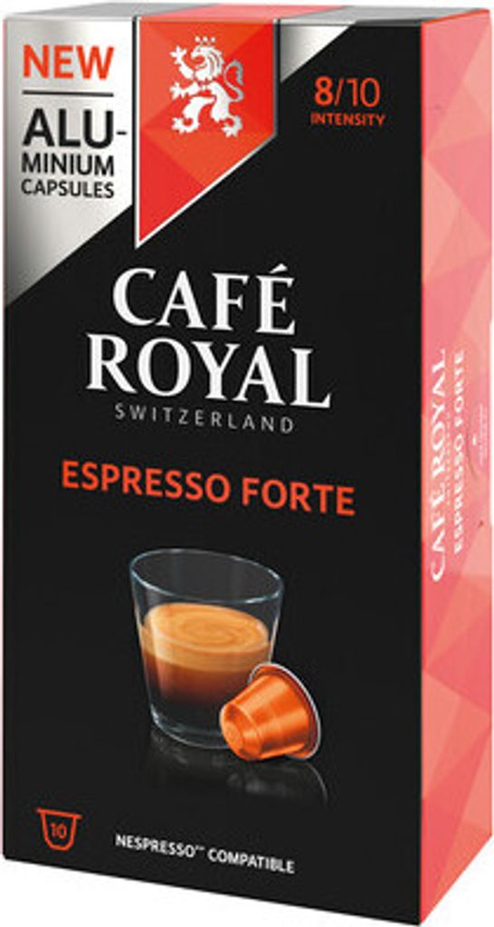 Café Royal Espresso Forte 10x10 Kapseln Alu 1 Pack Produktbild 