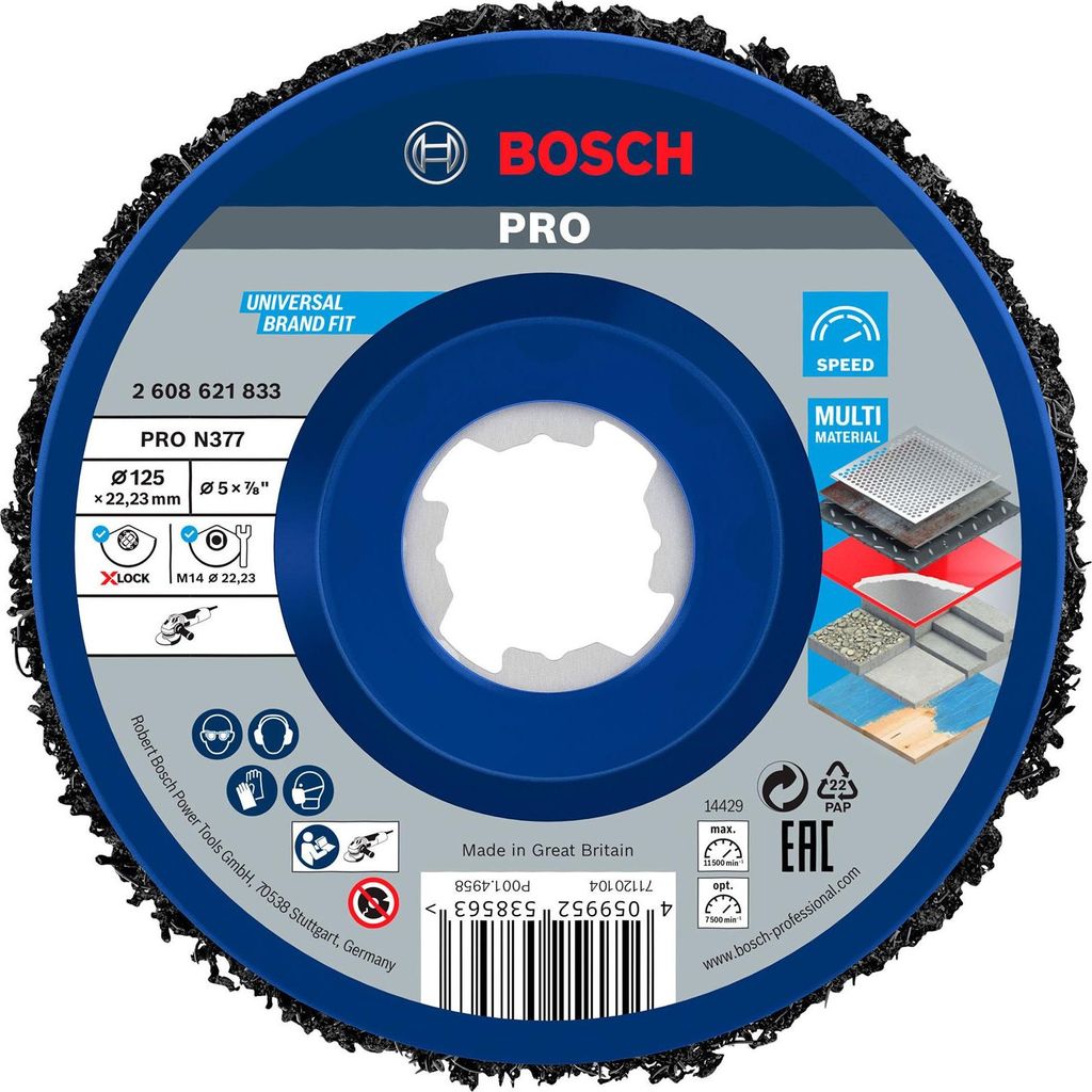 Tarcza czyszcząca F125MM X-LOCK BOSCH Zdjęcie produktu 