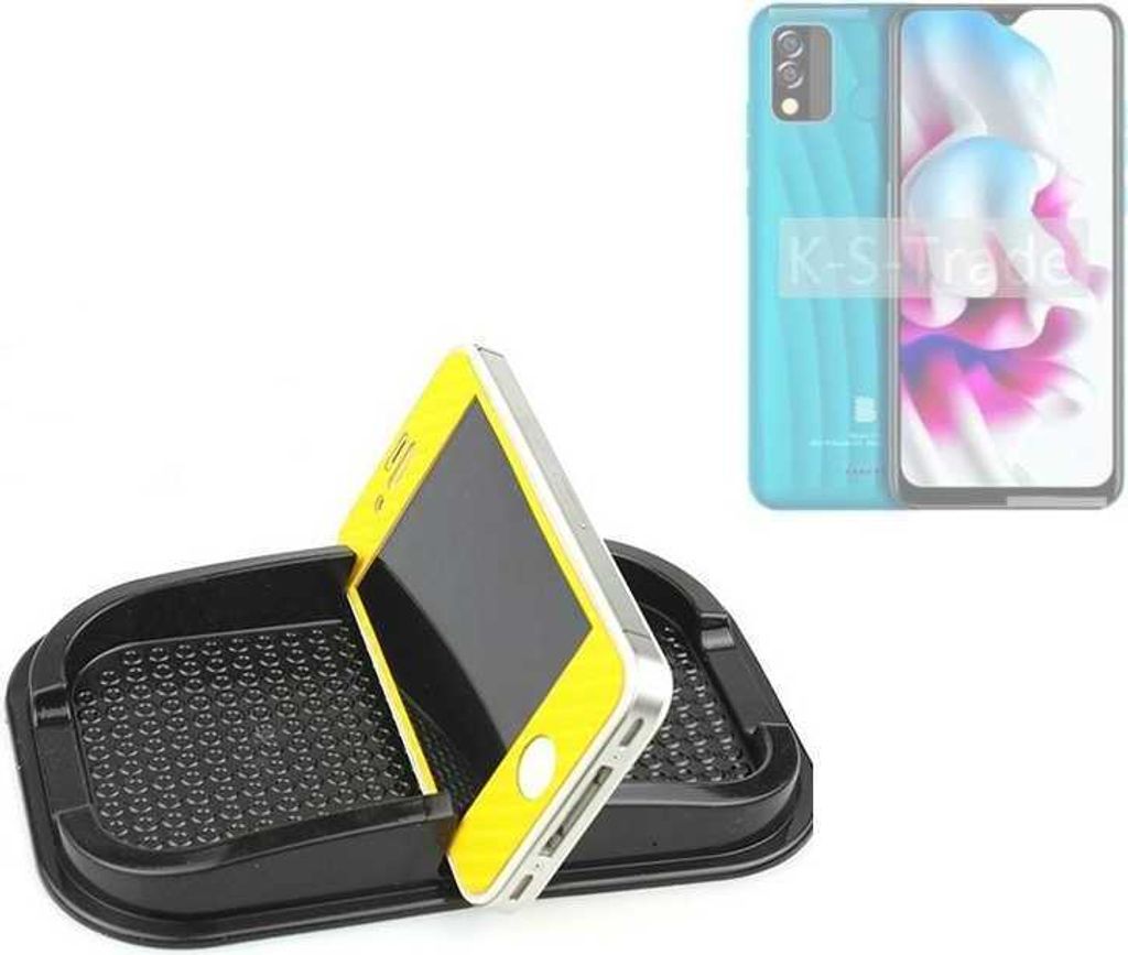 K-S-Trade Auto Anti Rutsch Matte Smartphone-Halter kompatibel mit BLU C7x Haft Pad Armaturenbrett Handy-Halterung Silikon