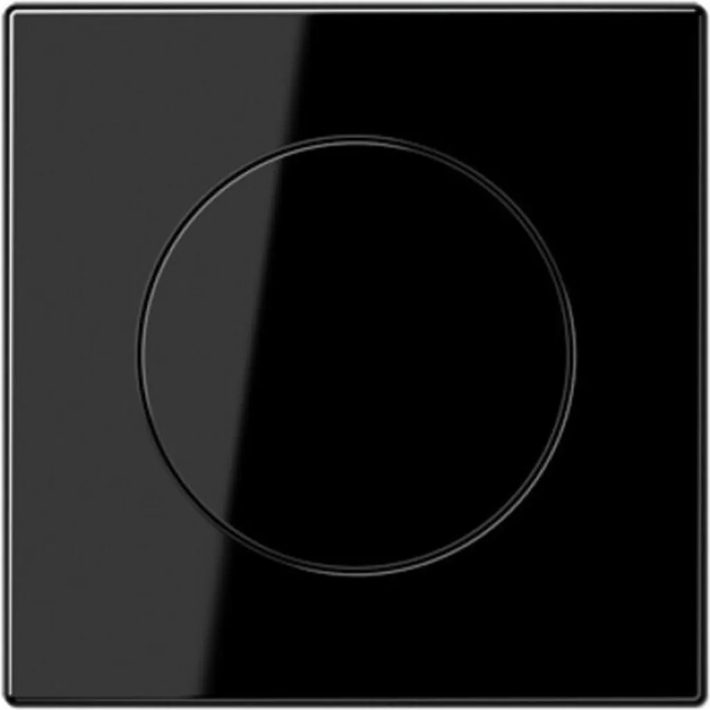 Jung LS 1740 SW Enjoliveur avec Bouton Rotatif Duroplast Noir Série LS