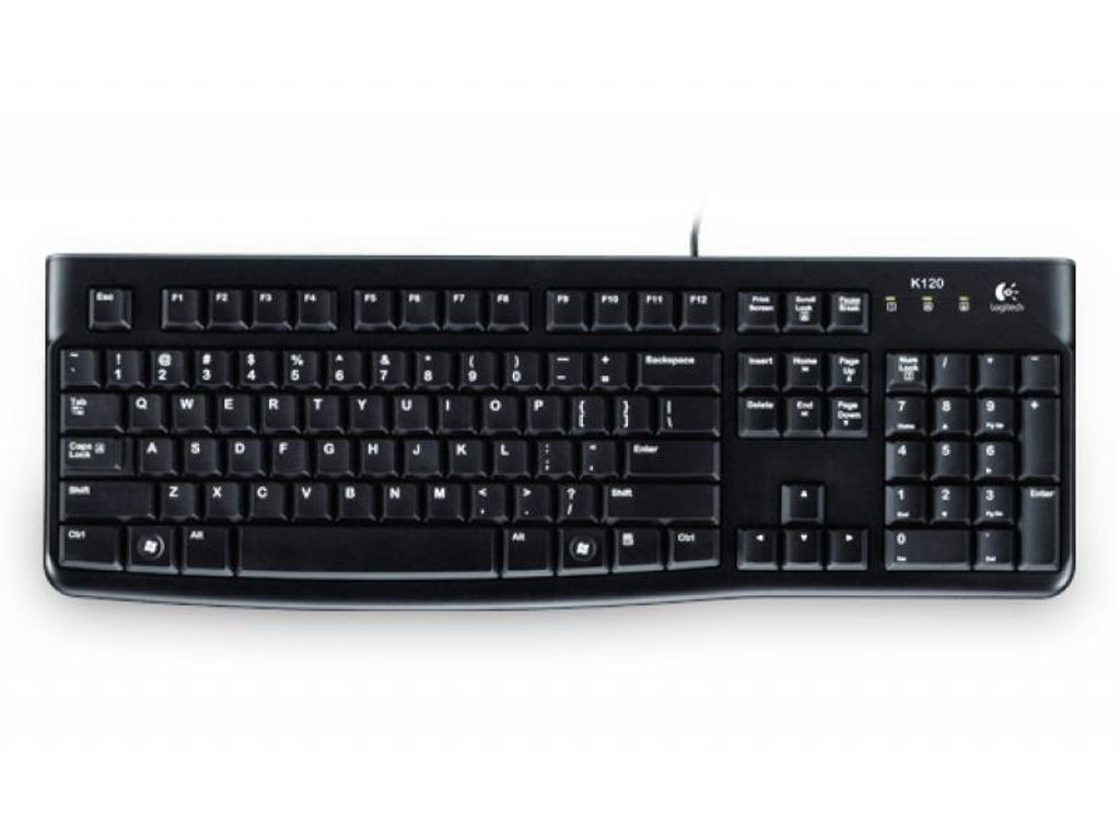 Logitech K120 Geschäft Wired Keyboard für Windows / Linux, USB, Schlüssel? Leise, Anti Spritzen, Space Bar Curve ,? PC / Laptop, Layout-Italieni...