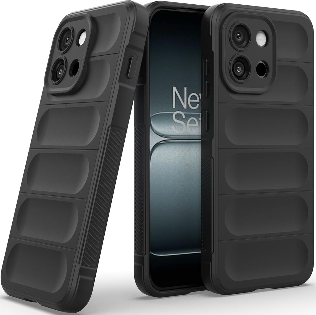 Handyhülle für OnePlus 13T Weich TPU Silikon Stossfest Anti-rutsch Hülle Schwarz