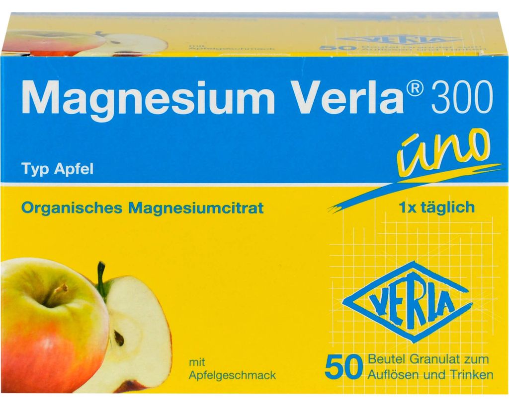 Magnesium Verla 300 uno granulat jabłkowy, 50 szt. Saszetka Zdjęcie produktu 