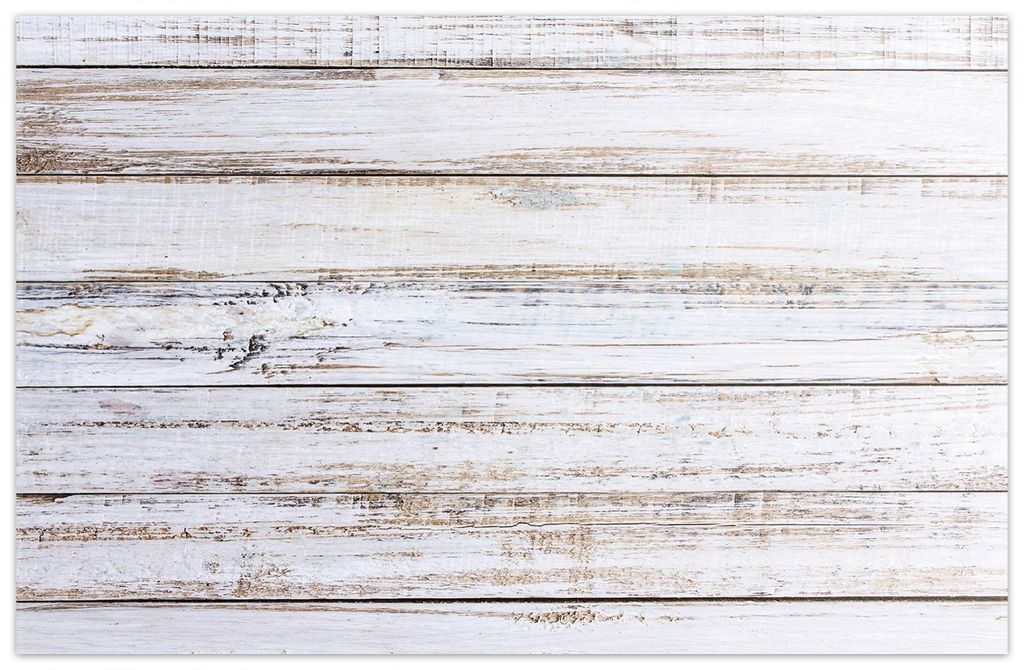 Wallario Premium Teppich, Größe 90 x 140 cm, Helle Holzstruktur - Muster - Alter Dielenfußboden
