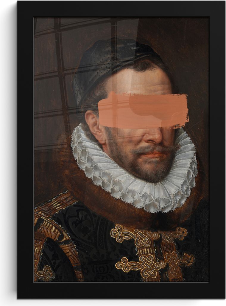 MuchoWow MuchoWow Gerahmtes Poster Wilhelm von Oranien - Adriaen Thomasz - Gemälde 20x30 cm - Poster mit zchwarzem Bilderrahmen - Drucken - Bi...