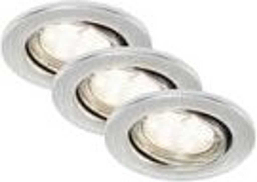 3er Set LED Einbauleuchte, Ø 8,6 cm, 3 W, Alu, Briloner Leuchten