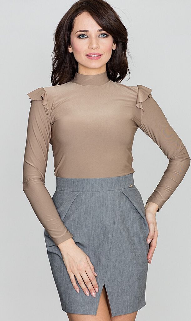 Lenitif Minirock für Frauen Avare K389 grau L