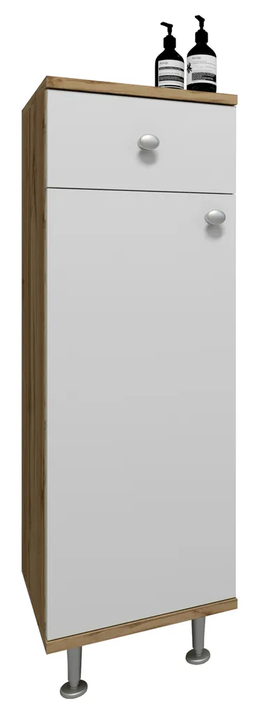 Offerta Mobile Bagno Nilosi Rovere Miele Bianco 95x30x30 cm