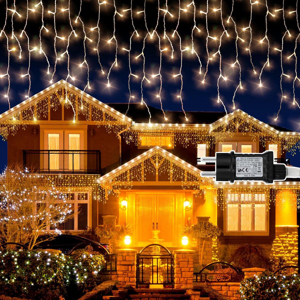 LED světelný závěs "Eisregen" s 600 LED diodami, délka 15 Obrázek produktu 