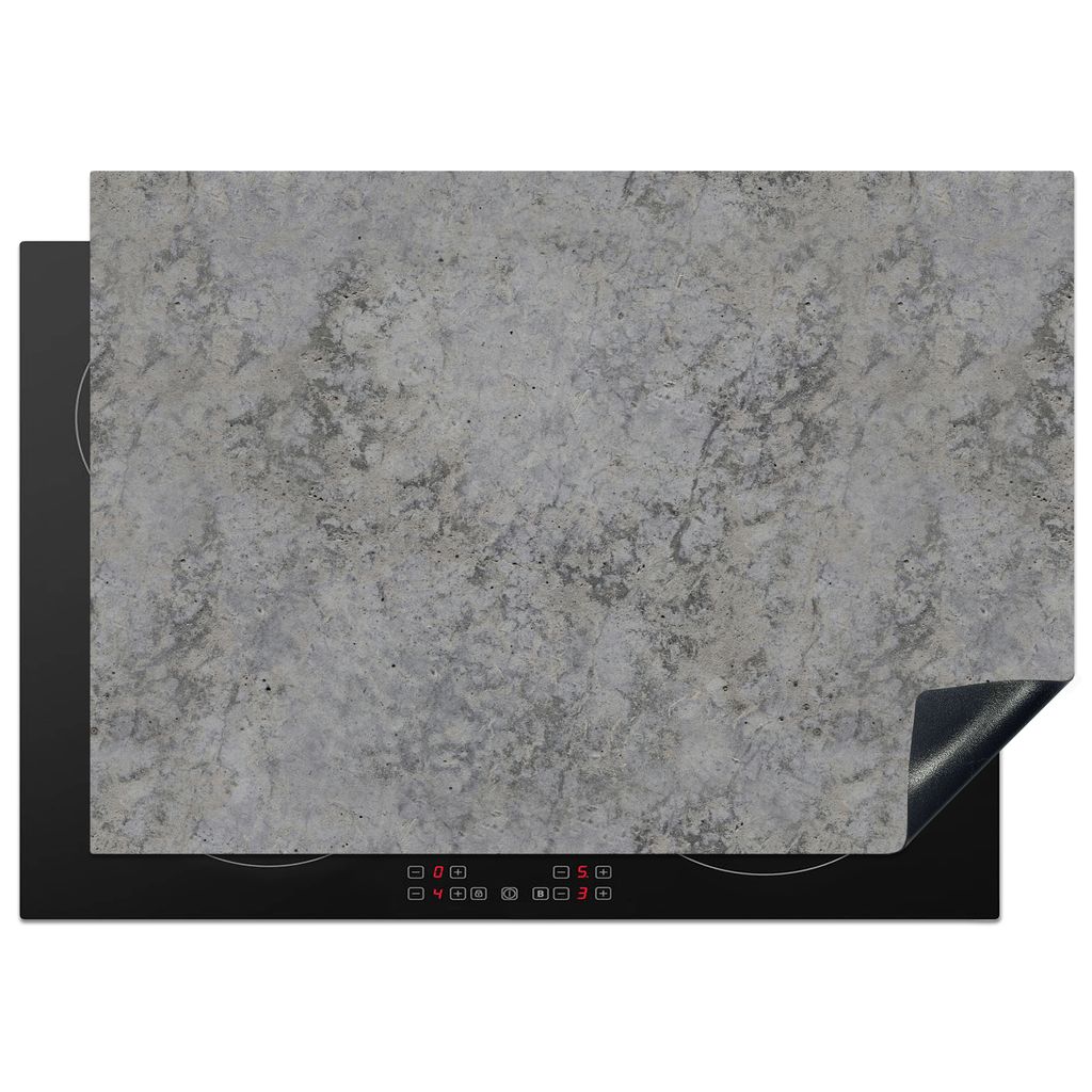 KitchenYeah Herdabdeckplatte Industriell - Beton - Muster , 75x52cm, Küche Deko, Glaskeramikkochfeld Herdabdeckung, Abdeckplatte fùr Kochfeld