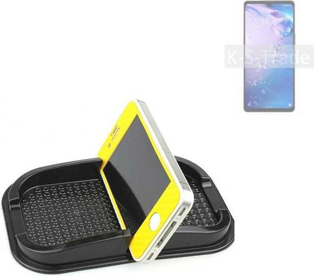 K-S-Trade Auto Anti Rutsch Matte Smartphone-Halter kompatibel mit Sharp Aquos Zero6 Haft Pad Armaturenbrett Handy-Halterung Silikon