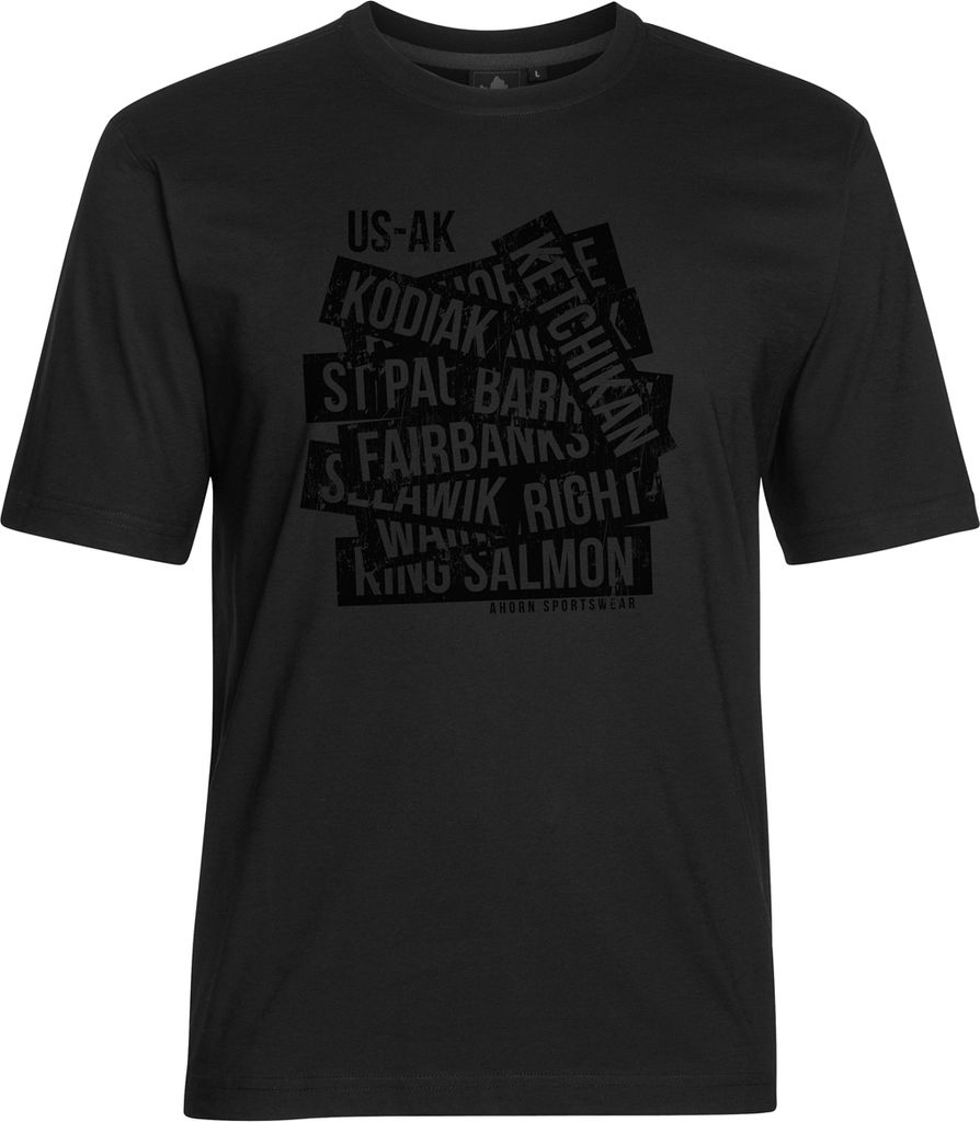 Übergrößen T-Shirt Kodiak schwarz AHORN SPORTSWEAR Schwarz 8XL