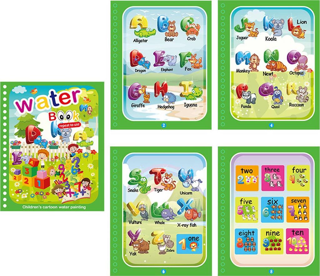 Kinder Malpuzzle Wassermalbuch Zauberbuch Ruhiges Buch Baby Graffiti Malbuch Buch Klares Wasser Bilderalbum Spielzeug