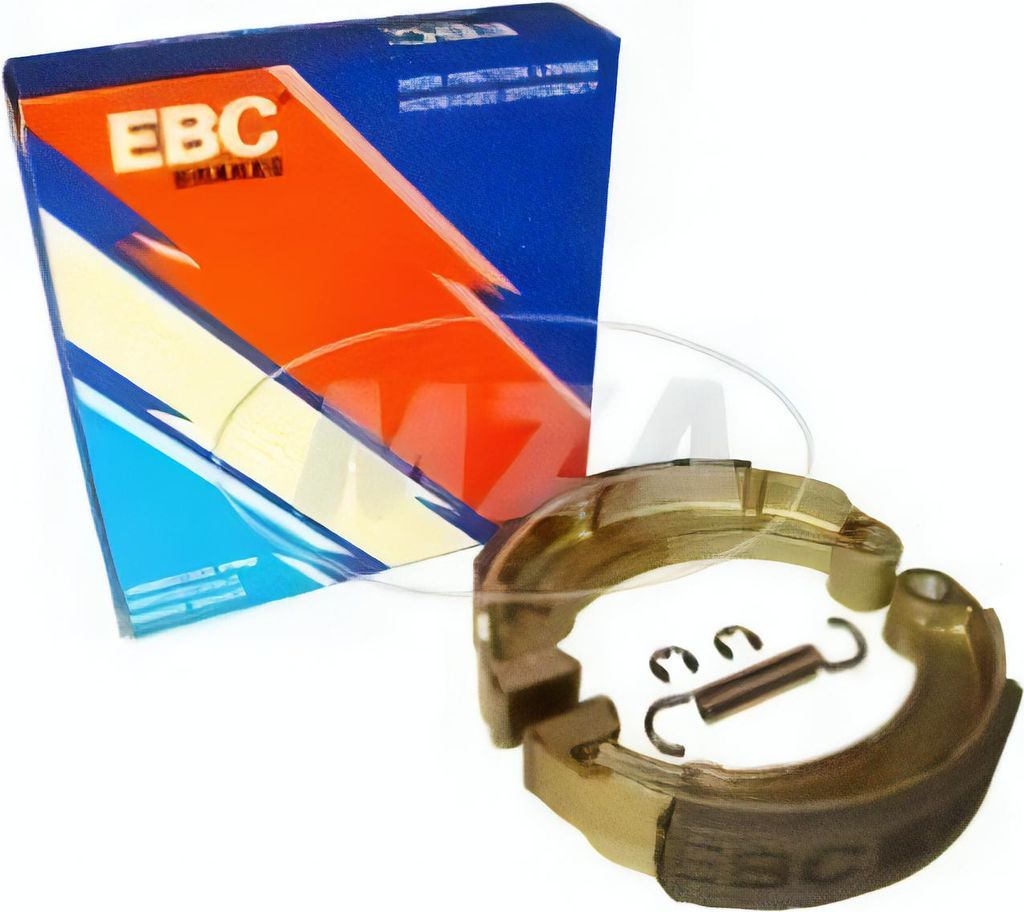 SET EBC-Bremsbacken ø124 mm mit Bremsbackenfeder + Sicherungsscheiben