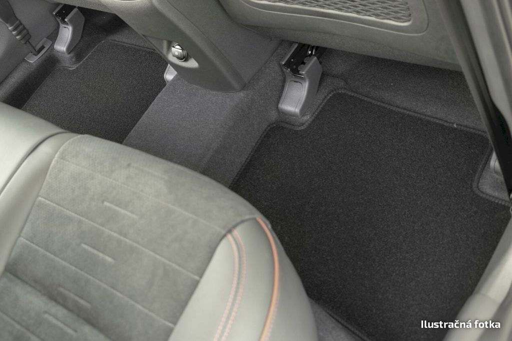 Tapis Sol Citroen C4 Tapis De Sol Sur Mesure Pour Citroën C4 2011-2018 - Noir Velours - 4 Pièces - Logo J&J Tapis Antidérapant Renforcé