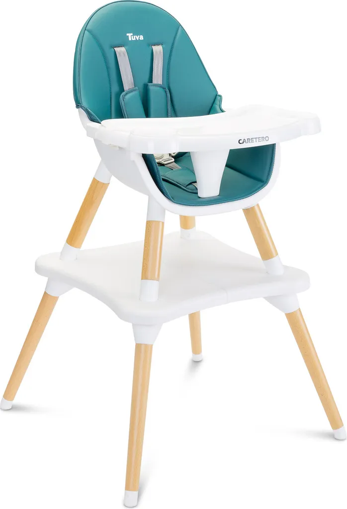 Seggiolone Design Scandinavo Caretero Tuva Verde Scuro 2in1 - 3