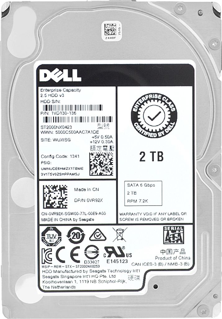 Dell 2Tb ST2000NX0423 128Mb Cache 7200Rpm Sata III 2,5" Produktbild 