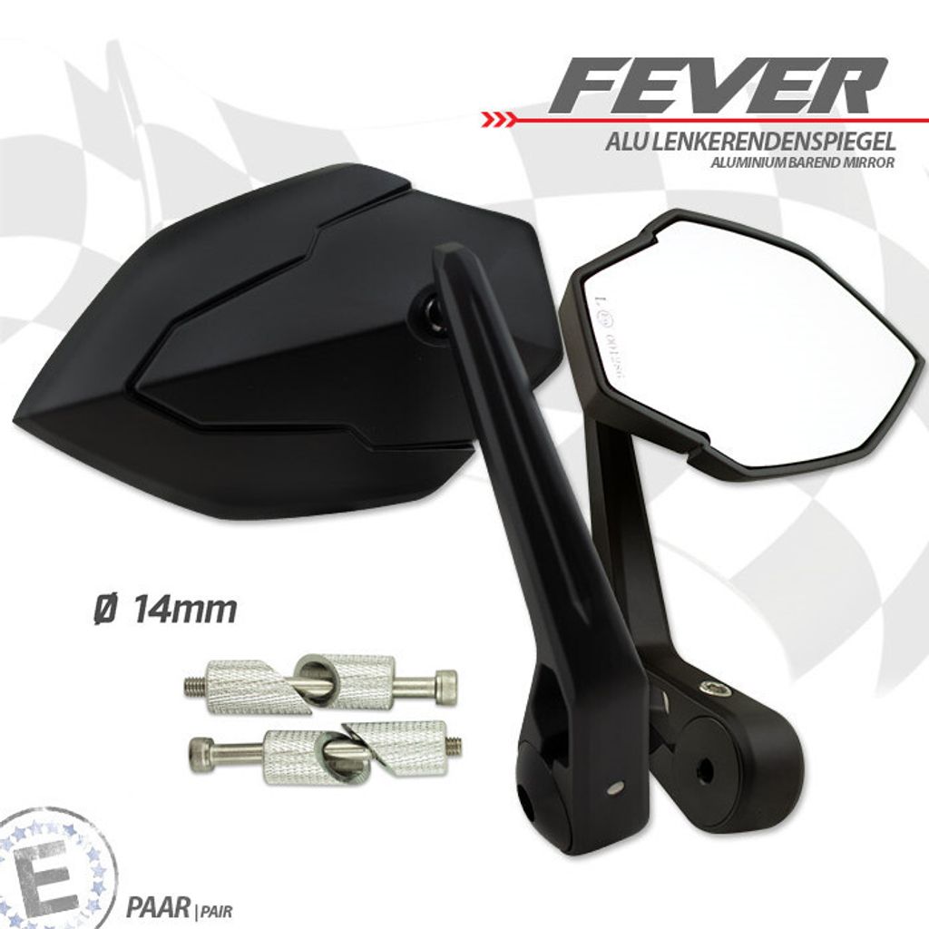Lenkerendenspiegel FEVER schwarz M6 / ID14