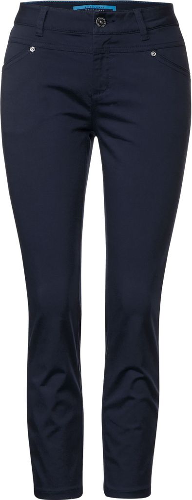 31679 Street One, Yulius 7/8, 7/8 Damen Jeans Hose, Satinstretch, marineblau, D 34 W 27 L 26