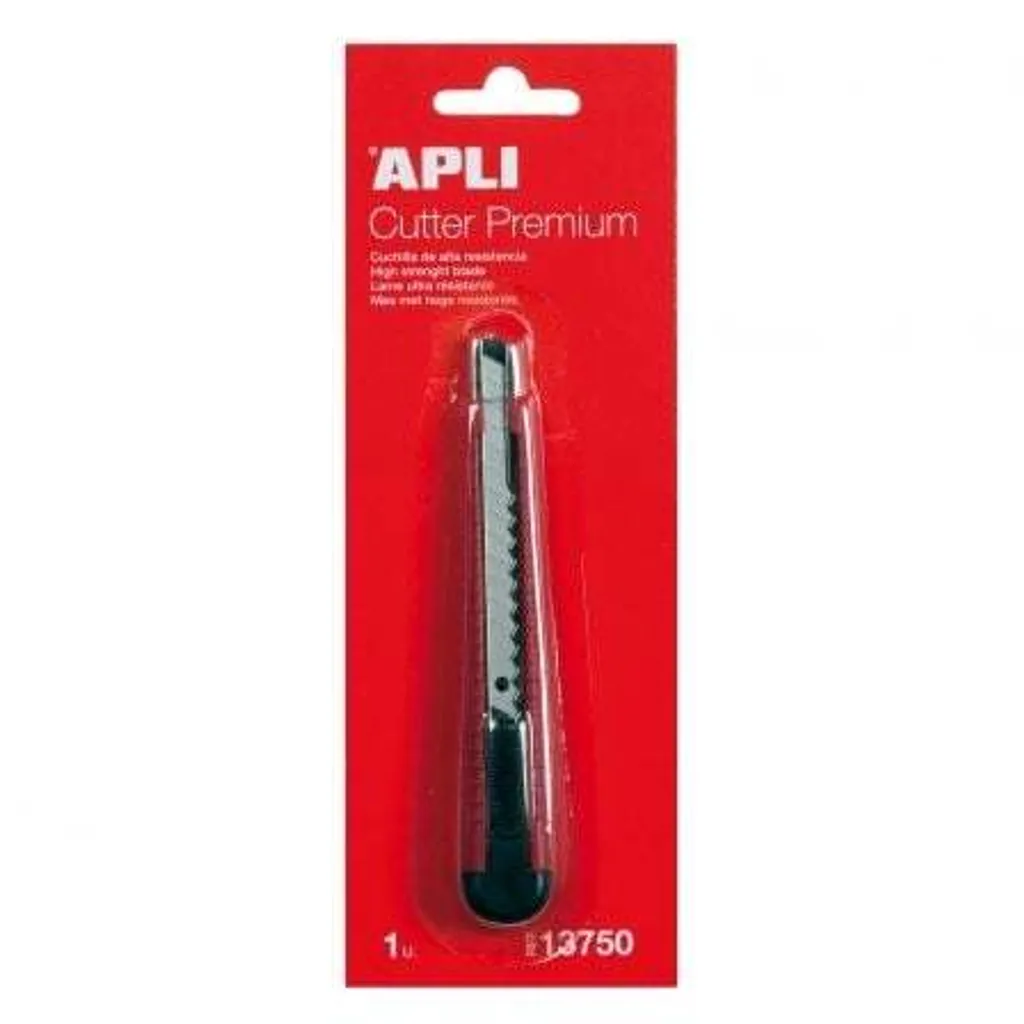 Taglierina Apli Premium 13750 Rosso: Cutter Professionale da 9mm Ergonomico