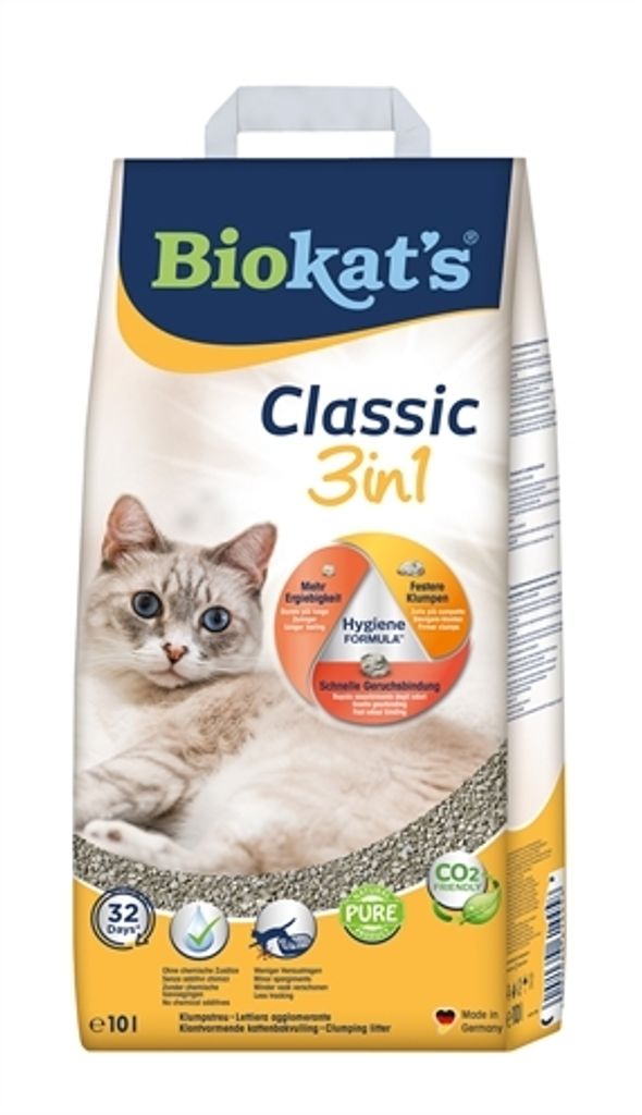 Biokat's Katzenstreu Classic 3in1 klumpend 10 Liter