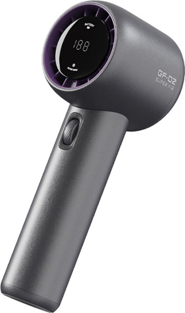 Tragbarer Handventilator, einstellbarer Turbo-Mini-Ventilator, Digitalanzeige, batteriebetrieben, wiederaufladbar über USB, persönlicher Ventilator