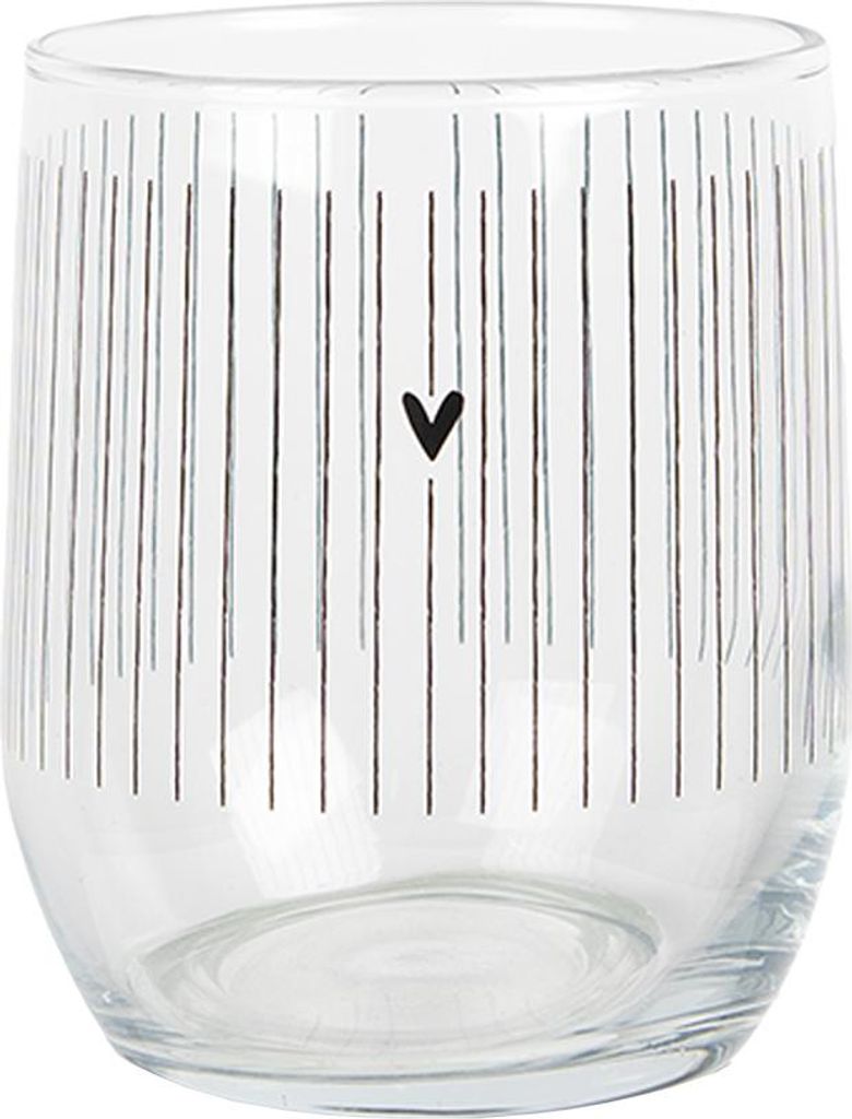 Clayre & Eef Bicchiere d'acqua 300 ml Cuore di vetro Immagine del prodotto 